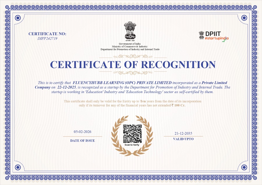 Startup India Certificate
